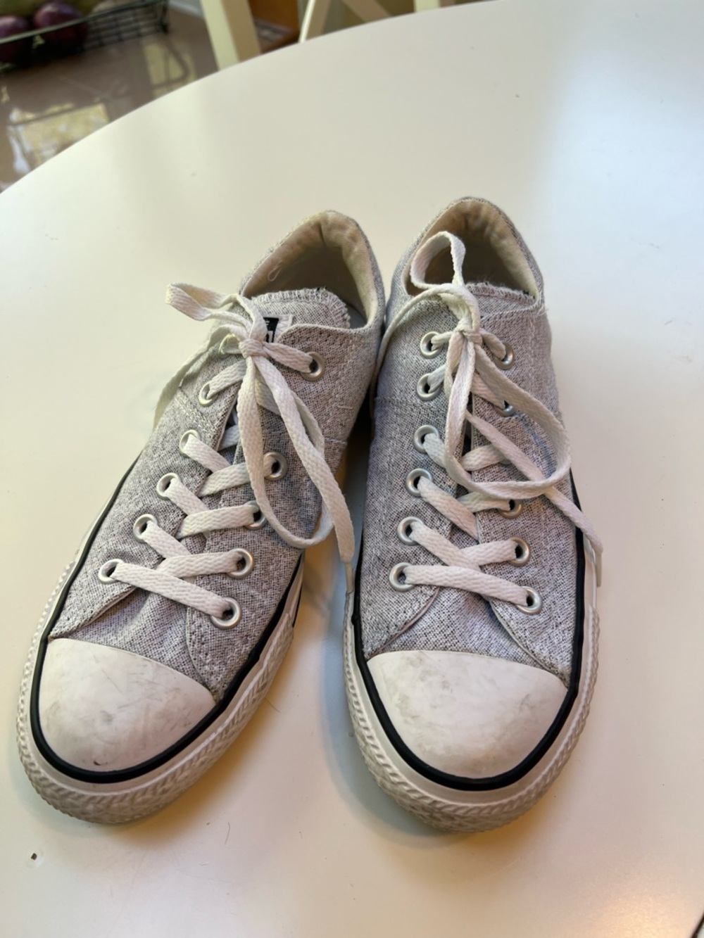 Converse All Star Casual Low-Top Canvas Sneakers in Heather Blue Gray size 8